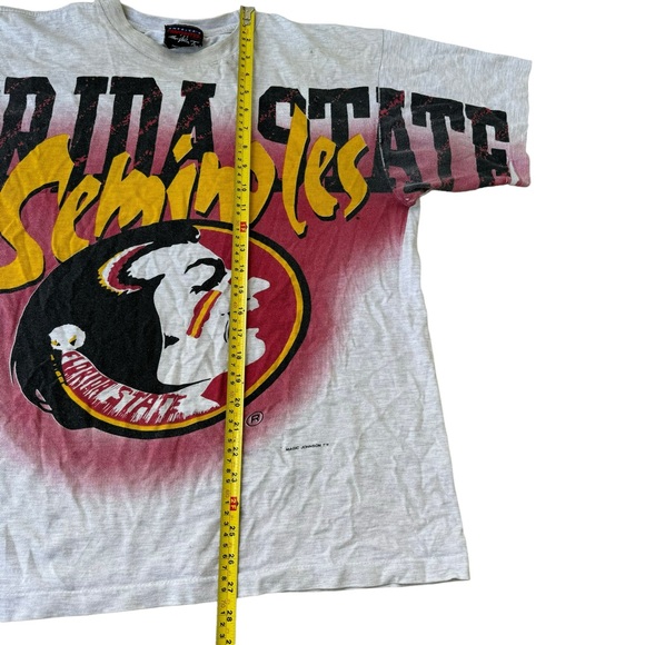90s Magic Johnson Vintage Florida State University AOP Graphic Tee Shirt College - Picture 9 of 13